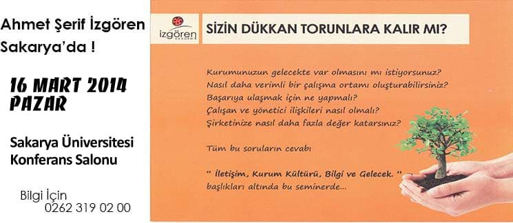 Ahmet Şerif İzgören, Sakarya'ya geliyor