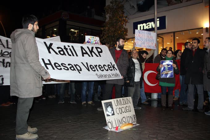 Sakarya'da, Berkin Elvan eylemi