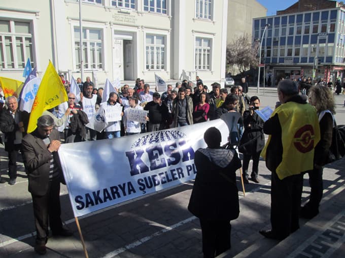 Kesk üyeleri, yürüyüş yaptı