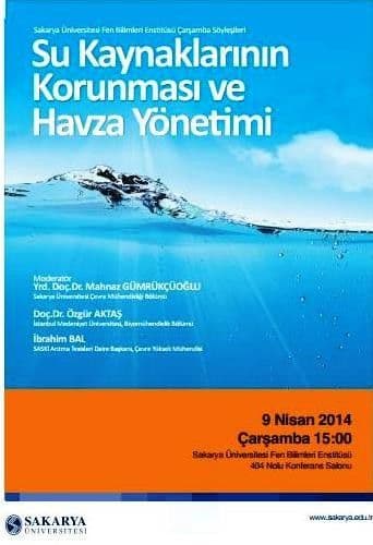 SAÜ'de "Su ve havza yönetimi" konusu ele alınacak