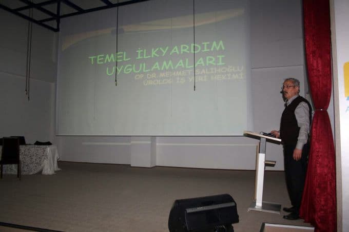Arifiye'de işçilere, iş güvenliği eğitimi verildi