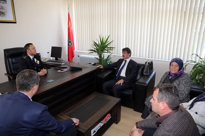 Başkan Alemdar, İlçe Emniyet Müdürlüğü'nde