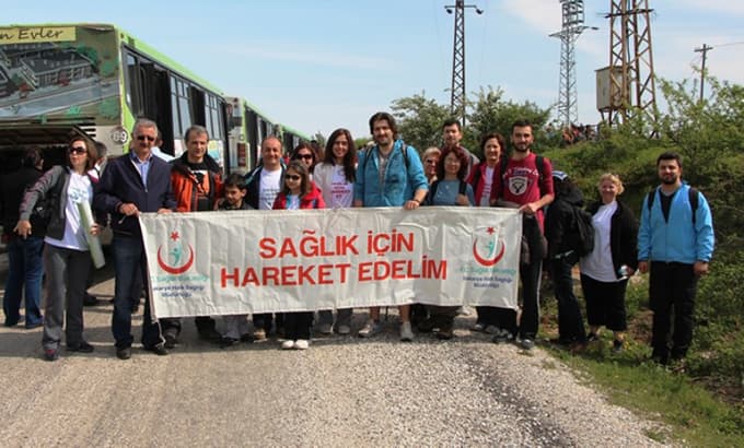 Geyve'de sağlıklı yaşam için doğa yürüyüşü yaptılar