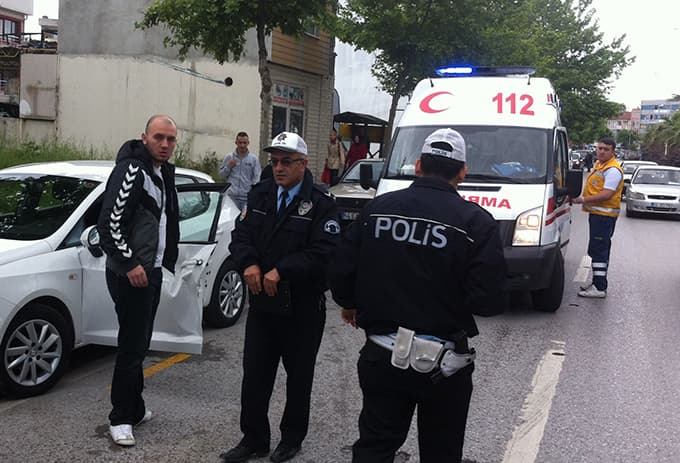 Palmiye Caddesi'nde kaza: 1 yaralı