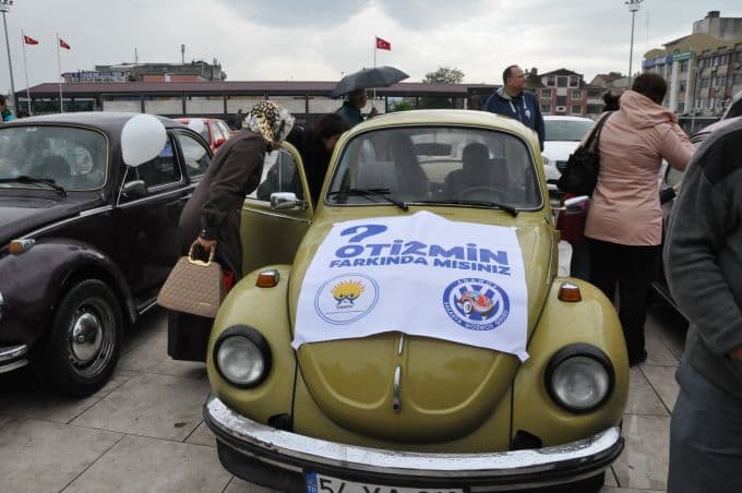Otistik çocukların sorunlarına Vosvos'larla dikkat çektiler