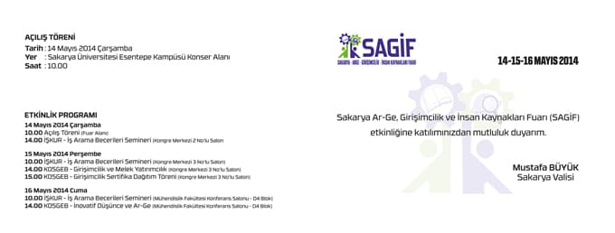 'Sakarya Ar-Ge, Girişimcilik ve İnsan Kaynakları Fuarı'