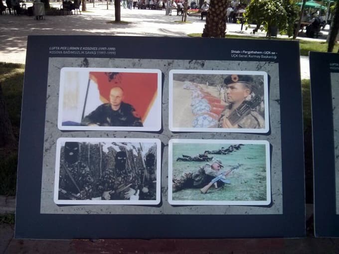 AKM önünde Kosova savaşları konulu sergiye büyük ilgi 