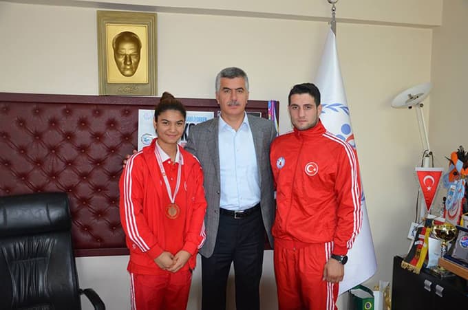 İl müdürü Koşu, wushu şampiyonlarını ağırladı
