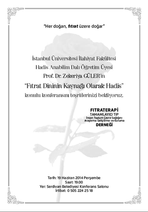 Çare; fıtrata dönmekte...