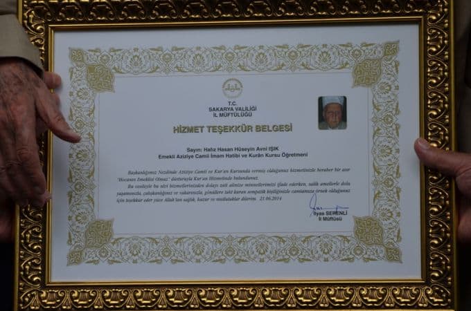 Hafız Hasan Hoca'ya şükran programı