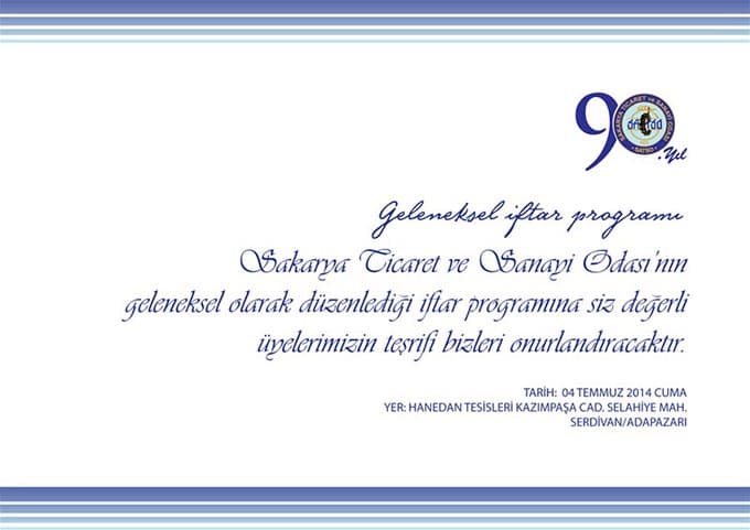 SATSO Geleneksel iftarı 4 Temmuz'da