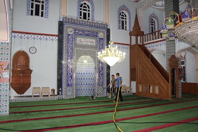 Ferizli Belediyesi'nden Cami ve Kurs temizliği