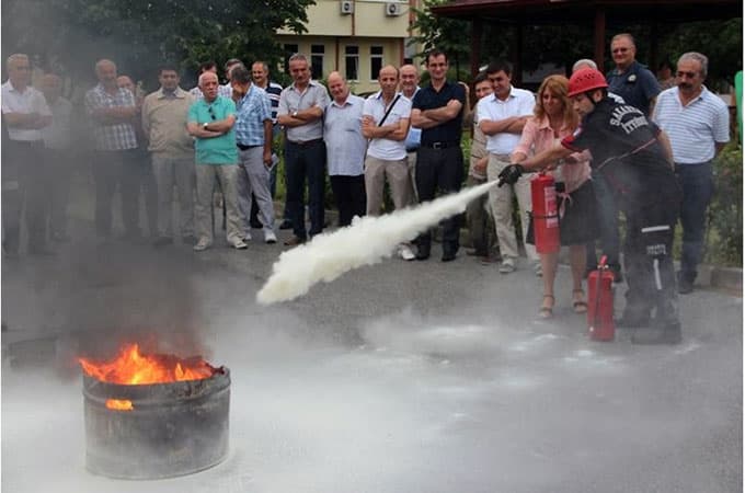 OBM'de yangın tatbikatı