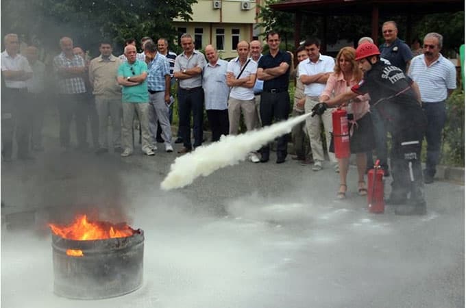 OBM'de yangın tatbikatı