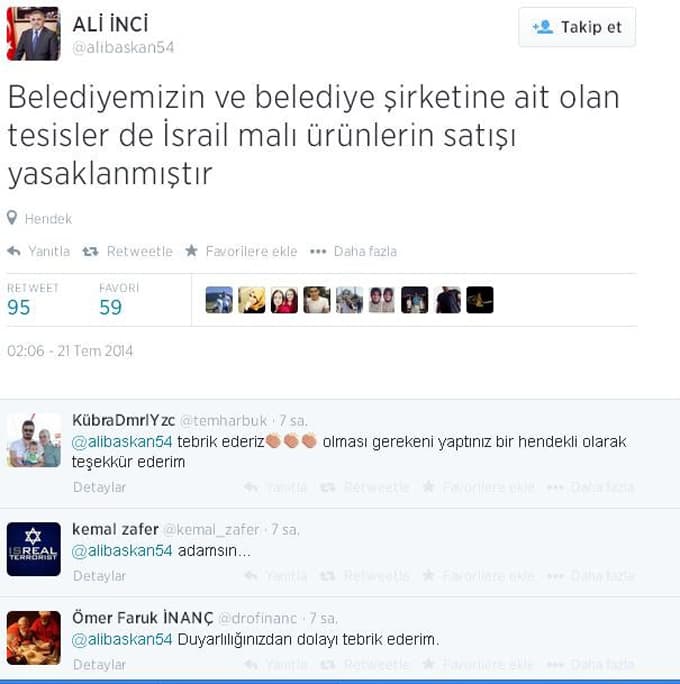 Hendek Belediyesi'nden boykot kararı