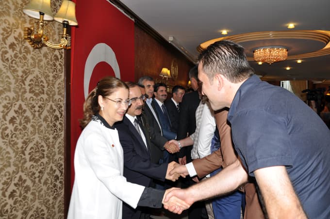 Protokol bayramlaşmasına Bakan İslam da katıldı