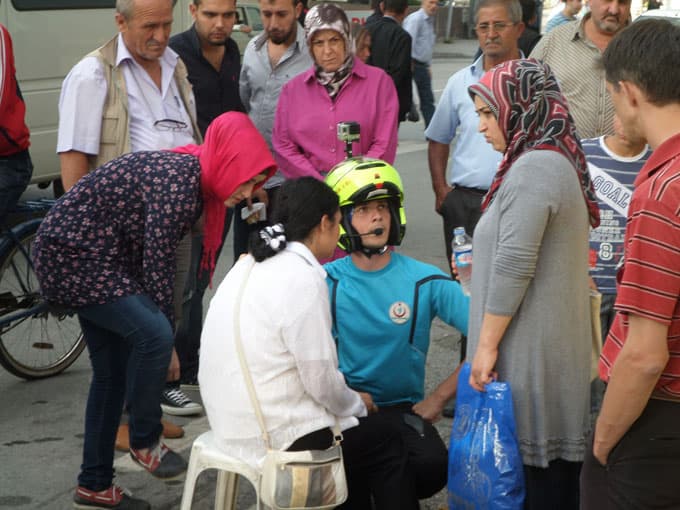 İlk müdahaleyi Motorize 112 ekipleri yaptı