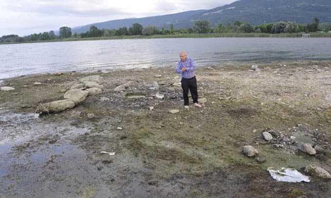 Sapanca Gölünde tarihî kalıntılar ortaya çıktı