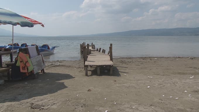 Sapanca Gölünün suyu çekilmeye devam ediyor