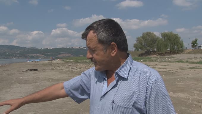 Sapanca Gölünün suyu çekilmeye devam ediyor