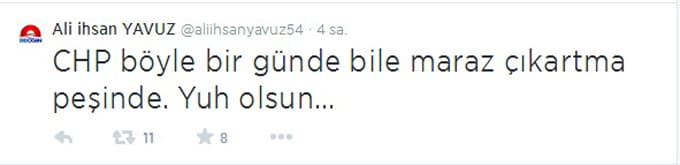 Yavuz'dan CHP'ye gönderme: "Yuh olsun!"