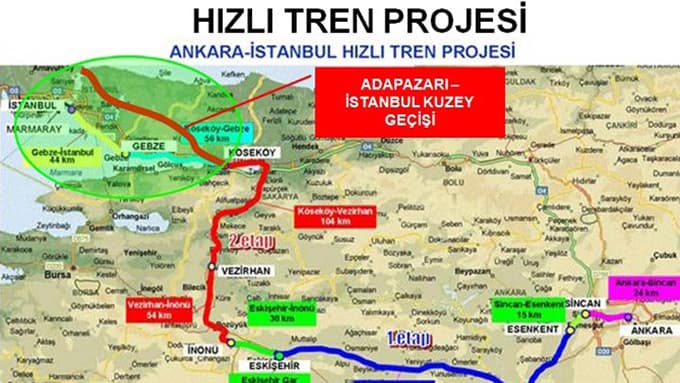 YHT'nin yeni hattı Sakarya'dan başlayacak