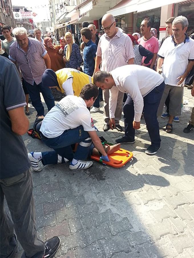 Trafiğe kapalı alanda kaza: 1 yaralı