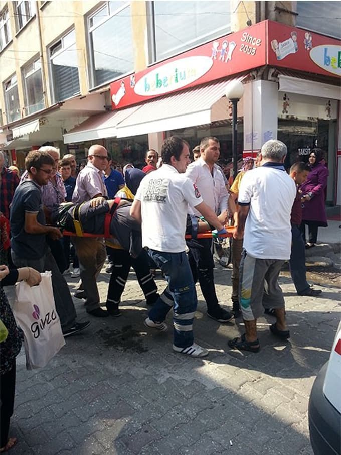 Trafiğe kapalı alanda kaza: 1 yaralı