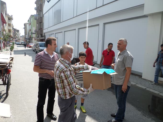 Çark Caddesi'nde yaralı ebabil kuşu bulundu