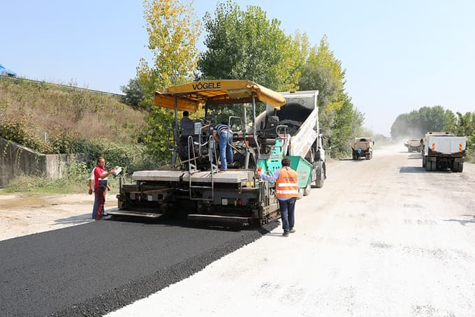 Arifiye ve Sapanca'da 5 bin ton asfalt