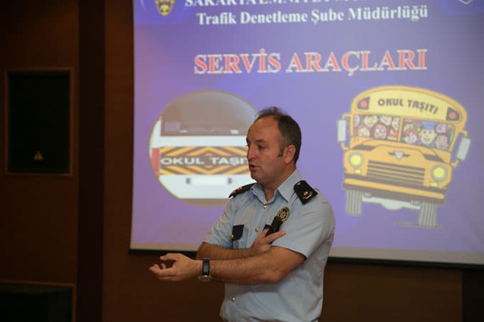 Okul servis sürücülerine SATSO'dan eğitim