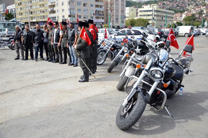 Gaziler için motosiklet turu yapıldı