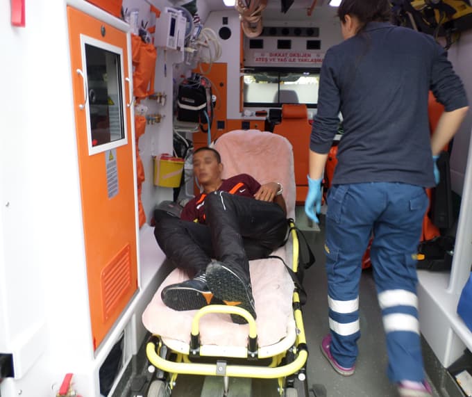 Alkolü fazla kaçıran asker hastanelik oldu