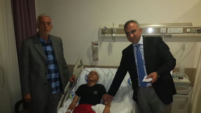 Başkan Yılmazer hasta ziyaretinde bulundu