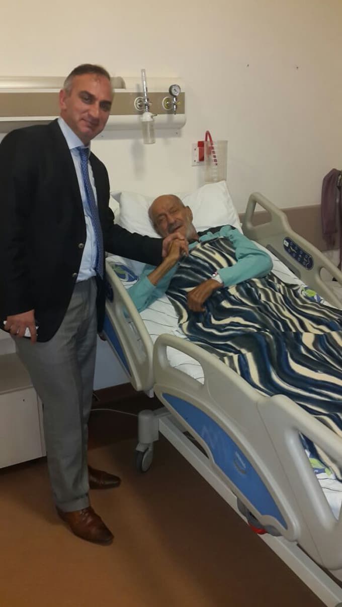 Başkan Yılmazer hasta ziyaretinde bulundu