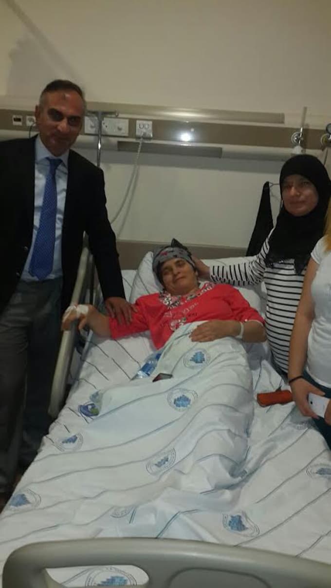 Başkan Yılmazer hasta ziyaretinde bulundu
