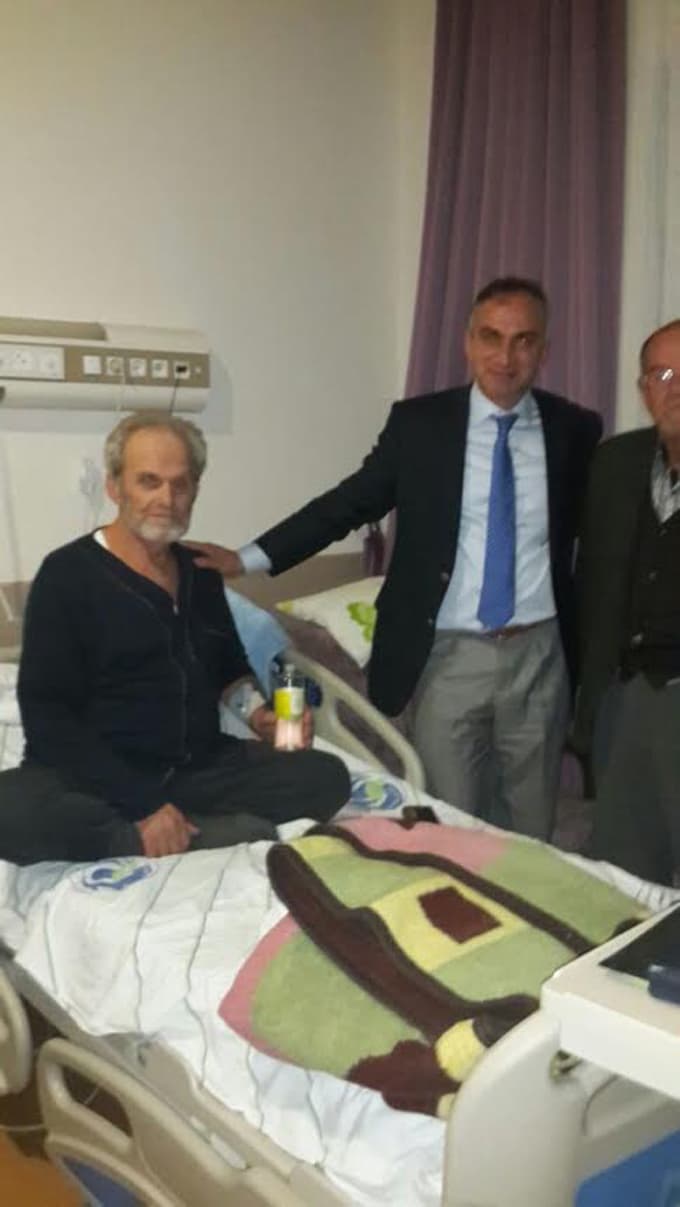 Başkan Yılmazer hasta ziyaretinde bulundu
