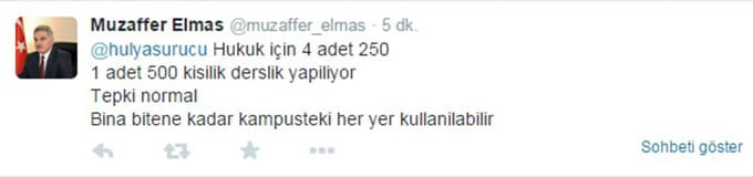 "Rektörüm sınıfta 5 dakikadan sonra oksijen bitiyor"