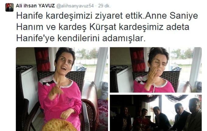 Vekil Yavuz, Hanife'ye ziyaret sözünü tuttu