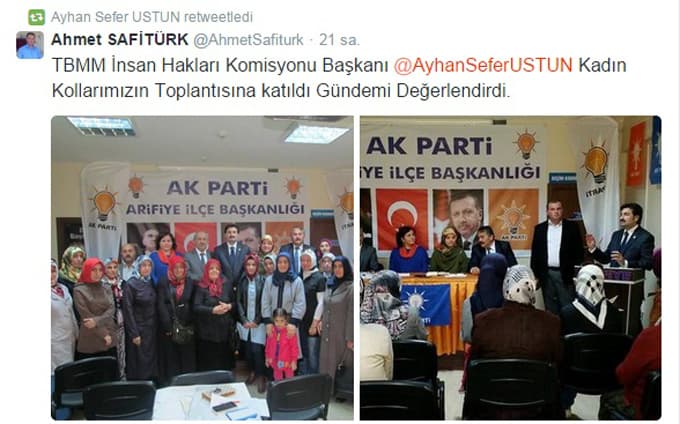 Ak Parti Arifiye Teşkilatı, Üstün'ü ağırladı