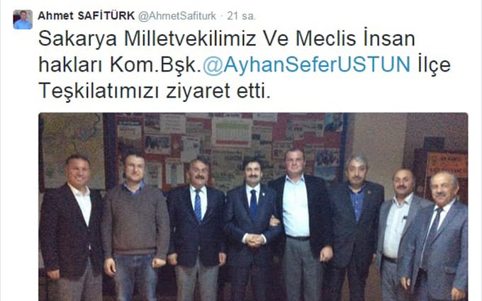 Ak Parti Arifiye Teşkilatı, Üstün'ü ağırladı