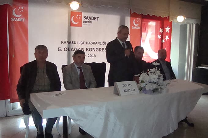 Saadet Partisi Karasu İlçe Kongresi tamamlandı