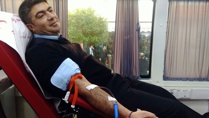 Kan bağışına poliste destek verdi  