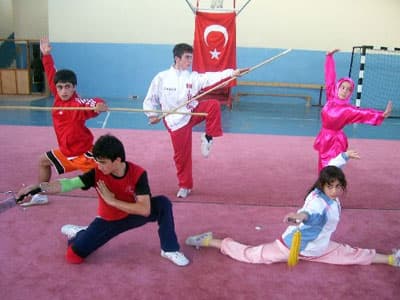<p><font size="2"><font face="arial,helvetica,sans-serif">2008 Wushu B&uuml;y&uuml;kler Avrupa Şampiyonası'na 20 Milli Takım sporcusuyla hazırlandıklarını dile getiren Aky&uuml;z, hazırlıkların &ccedil;ok iyi gittiğini bildirdi. Takım halinde şampiyonluğu hedeflediklerini s&ouml;yleyen Aky&uuml;z, şampiyona hazırlıkları i&ccedil;in &Ccedil;in'den &ouml;zel bir ring getirttiklerini kaydetti. </font><font face="arial,helvetica,sans-serif" color="#333399">Aky&uuml;z, şunları s&ouml;yledi:<br /></font></font><font face="arial,helvetica,sans-serif"><font size="2">&nbsp;<br /></font><font size="2">&quot;Wushu ringi boks ringleri gibi etrafı iplerle &ccedil;evrili değil. T&uuml;rkiye'de orjinal ring olmadığı i&ccedil;in &Ccedil;in'den &ouml;zel bir ring getirdik. D&uuml;nya ringleriyle bizim ringler arasında fark var. Bu ringte sporcu daha rahat basabiliyor. Bizim ringin etrafı boş ve minderler var. Yerden 80 santimetre y&uuml;kseklikte. İhale yoluyla aldığımız ringin maliyeti 60 bin YTL'yi buldu. Kamp &ccedil;alışmalarında bu ringi taşıyıp kurma aşaması işlerimizi g&uuml;&ccedil;leştiriyor. Sporcularımızdan beklediğimiz başarılar kısıtlı oluyor. Bizlere tahsis edilen tesisler olması durumunda sporcularımıza daha iyi kondisyon y&uuml;kler ve motive edebiliriz.&quot; </font></font></p><p><font face="arial,helvetica,sans-serif" size="2">&Ccedil;in sporu olan Wushu`nun, d&uuml;nyaya paralel olarak T&uuml;rkiye'de de yaygınlaştığını anlatan Aky&uuml;z, &Ccedil;inlilerin en &ccedil;ok &ccedil;ekindiği sporcuların T&uuml;rk sporcular olduğunu vurguladı. Wushu'nun d&ouml;v&uuml;ş ve taolu olmak &uuml;zere 2 disiplinden oluştuğunu dile getiren Aky&uuml;z, <font color="#333399">&quot;Taolu disiplini estetik bir g&ouml;steri şeklidir. Belirli hareketleri en estetik şekilde yapanlar yarışmayı kazanır. D&ouml;v&uuml;ş disiplininde de g&uuml;reş, boks, atma ve tutma teknikleri belirli kurallara uygun şekilde yapılır. Fakat Wushu'nun kesinlikle korkulacak bir spor değildir. Akıl ve g&uuml;ce dayanır.&quot;</font> diye konuştu.</font></p>
