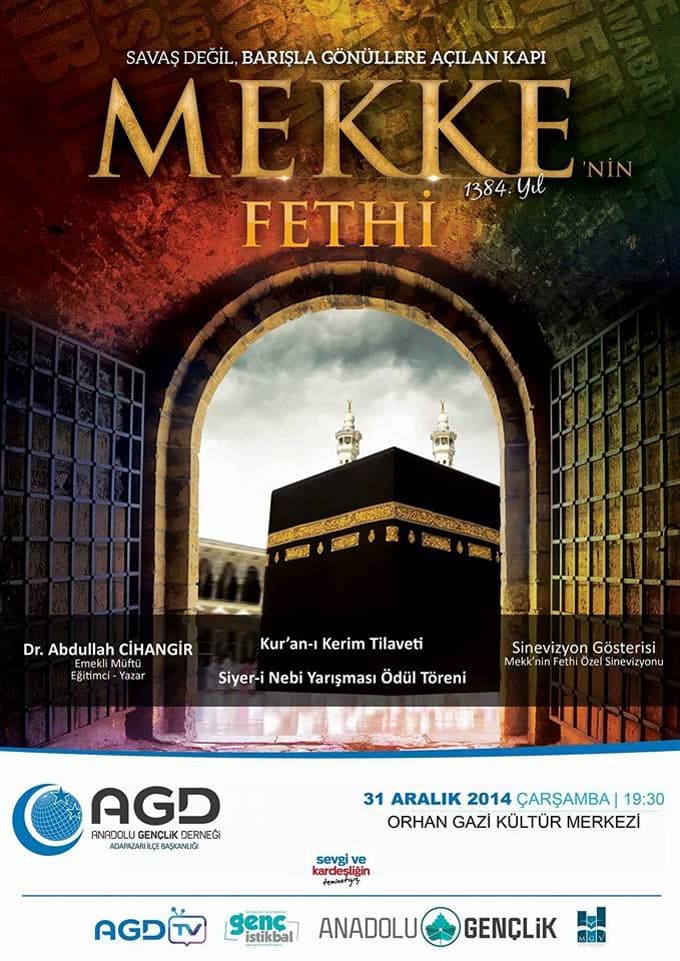 31 Aralık'ta Mekke'nin Fethi programı düzenlenecek