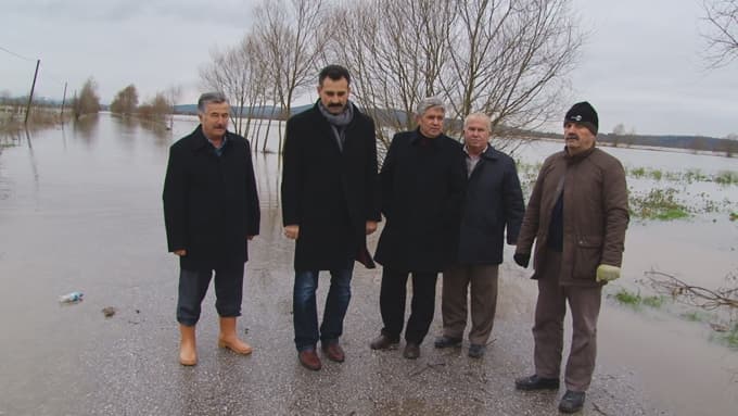 Ekili tarım arazileri sular altında kaldı