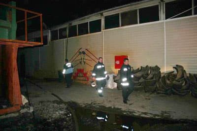 Kauçuk Fabrikasında Yangın 
