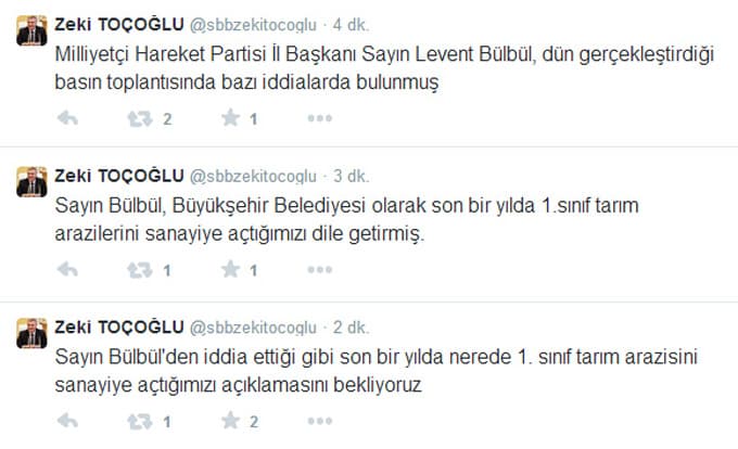 Başkan Toçoğlu'dan Bülbül'e 'iddiaları açıkla' mesajı