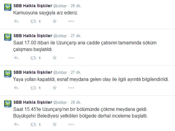 Uzun Çarşı'nın çatısı çöktü