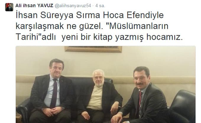 Yavuz, İhsan Süreyya Sırma Hoca ile görüştü
